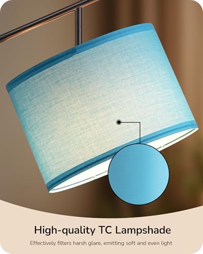 EDISHINE Blue Floor Lamps for Living Room, 64.7" Modern Standing Lamp