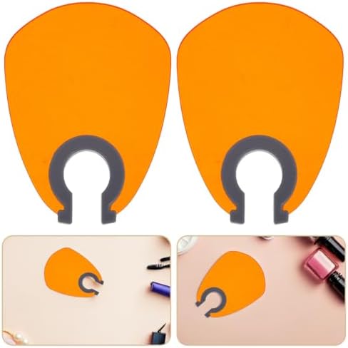 Didiseaon 2Pcs Nail Light Blocking Plate Orange Plastic Eye Protection Shield for Uv Led Gel Curing Lamps Salon and Home Use