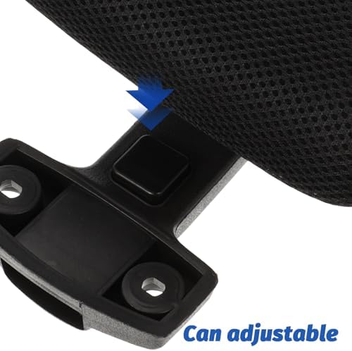 Operitacx Adjustable Office Chair Headrest 10.62X6.29 Inch Ergonomic Attachable Head Support Cushion for Neck Pain Relief in Home and Office