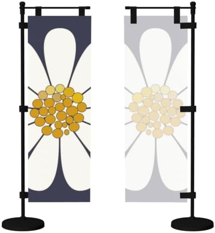 Daisy-White Floral Design Deluxe Desk Flag Set, 12 x 4 Inch Miniature Table Flag with 14" Pole & Stand Base