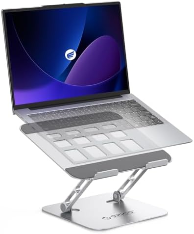 ORICO Ergonomic Laptop Stand for Desk, Height Adjustable Riser, ST11-Silver