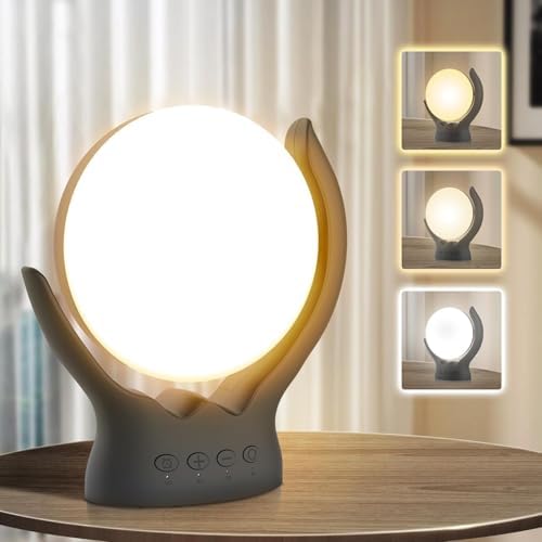 Voraiya Light Therapy Lamp, UV-Free 10000 Lux Therapy Light, Rotatable Happy Sunlight Lamp with 5 Brightness & 3 Color Temperature, Timer & Memory Function, Daylight for Bedroom, Office