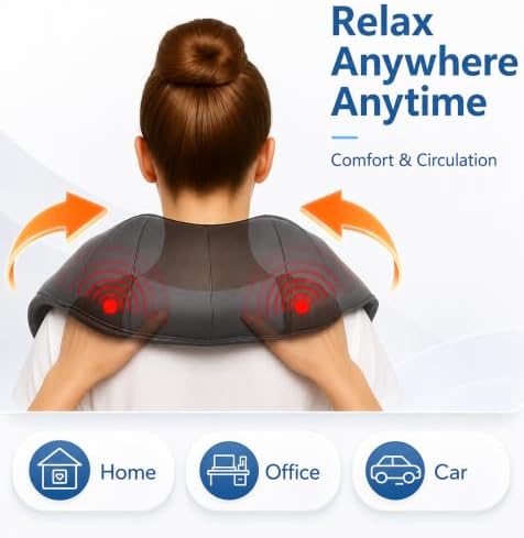 Neck Massager for Pain Relief Deep Tissue with Heat, Gifts for Women Men