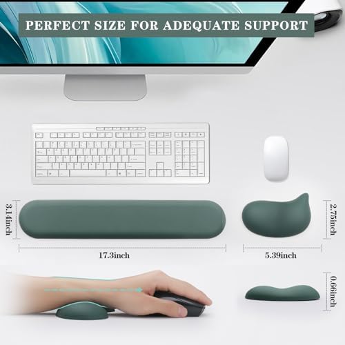 Ergonomic Wrist Rest for Computer Keyboard and Mouse Set with Wrist Support