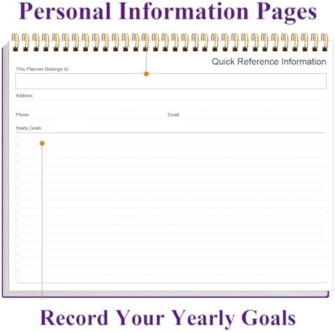 Weekly Productivity Planner - 8.5" x 11" Dashboard Desk Notepad Has 6 Focus Areas to List Tasks for Goals, Projects, Clients, Academic or Meal-Organize Your Daily Work Efficiently, 54 Weeks, Purple