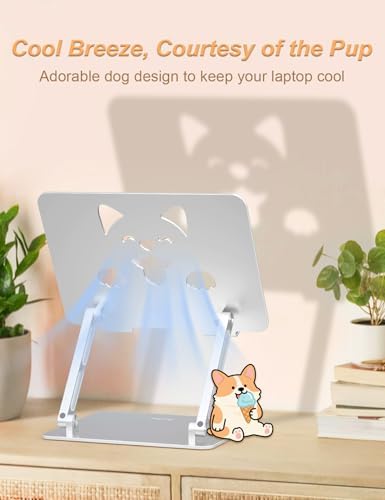 Aoviho Aluminum Laptop Stand for Desk Fit for All 10"-17.3" Laptops, Silver