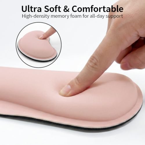 Bloss 2 Pink Wrist Rest for Mouse & Keyboard, Ergonomic Wrist Support