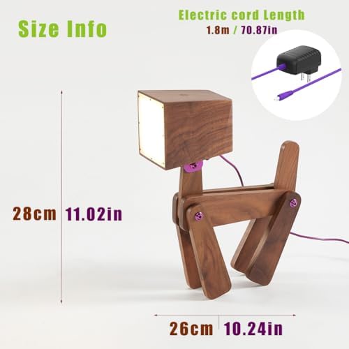 Super Cute Dog Table Lamp for Kids Room Bedroom Bedside Reading Dorm