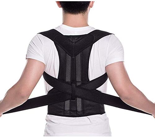 Back Brace Posture Corrector - Back Support Belt with Fully Adjustable Straps Relief Lower & Upper Back Pain, Improve Posture & Provides Lumbar Support - Fit for Men & Women (S)