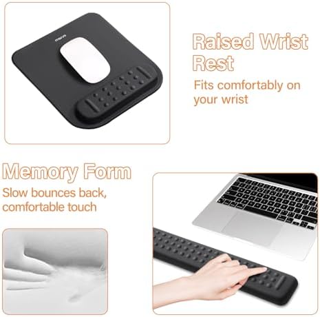 MOSISO Keyboard Stand&Wrist Rest Support for Keyboard &Mouse Pad Set