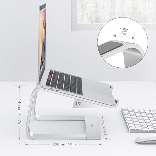 OMOTON Laptop Stand, Detachable Mount for MacBook Air/Pro Dell HP Silver