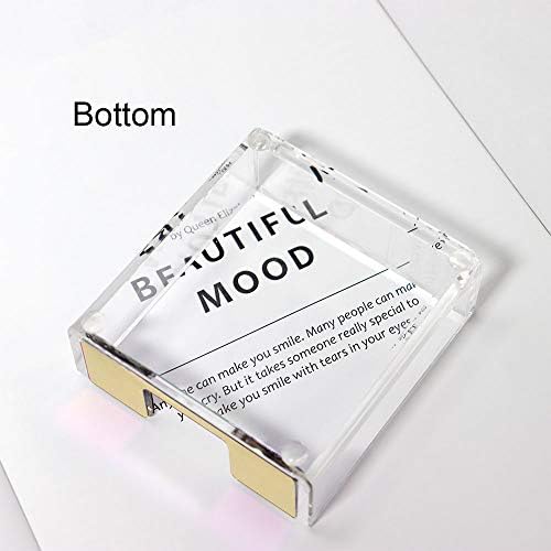 MultiBey Gold Sticky Note Holder Clear Acrylic Memo Pad Dispenser