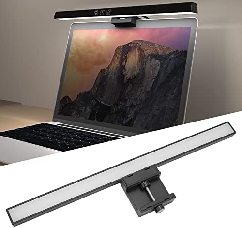 Monitor Light Bar with Timer, Touch Control USB C S N Lamp, 3 Color Modes Dimmable LED Task Light for Desk Reading Work Study Eye Care Space Saving Black Computer Accessory