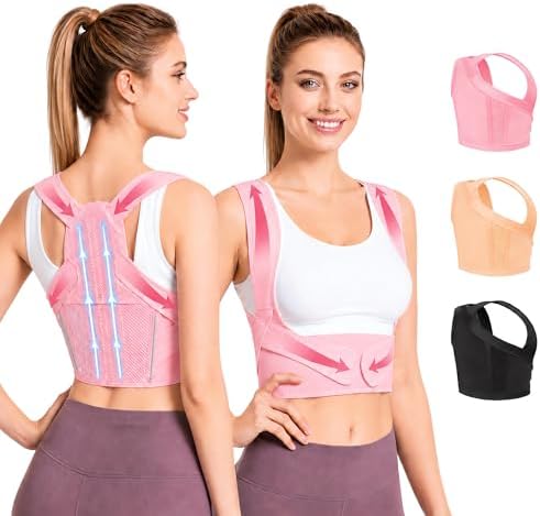 Lightweight Posture Corrector with Upper Back Brace for Women & Men