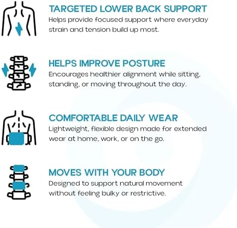 Trigger Point Support Brace – Adjustable Lower Back Support & Posture Corrector Belt with Removable Trigger Point Balls, Core & Spine Support, Medium