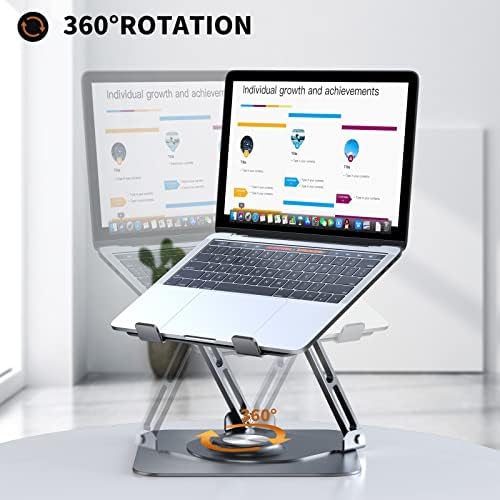 Laptop Stand for desk(360°Rotating),Aluminum laptop Riser for 10-16"Laptops