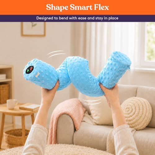 Special Supplies Sensory Vibrating Neck Pillow for Kids and Adults Plush Velvet Soft Cover with Textured Therapy Stimulation, Mind and Body Calming Relaxation - Blue