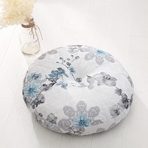 Removable Tatami Futon Floor Cushion Seating Cushion Floor Pillow,Round Living Room Office Chair Pads Mat Yoga Cushion Meditation Floor Pillow P 45cm(18inch)