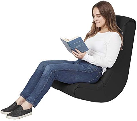 Factory Direct Partners Soft Tufted Floor Rocker - Cushioned Ground Chair for Kids Teens and Adults - Great for Reading, Gaming, Meditating, TV - Navy, 10488-NV