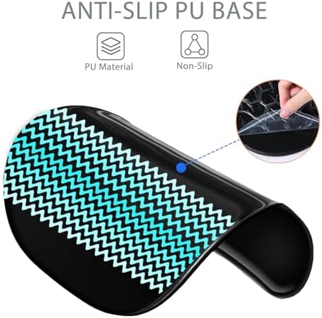 Ergonomic Mouse Pad with Wrist Rest, Comfortable Gel Concave Mouse Pad with Non-Slip Base, Pain Relief Mouse Pads with Smooth Wrist Support for Gaming, Office, Home (Black)