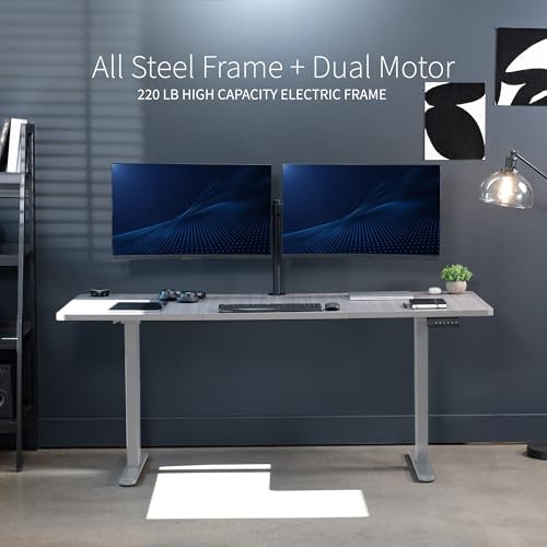 VIVO Dark Gray 71 x 30 in Standing Desk, DESK-KIT-E2G7G