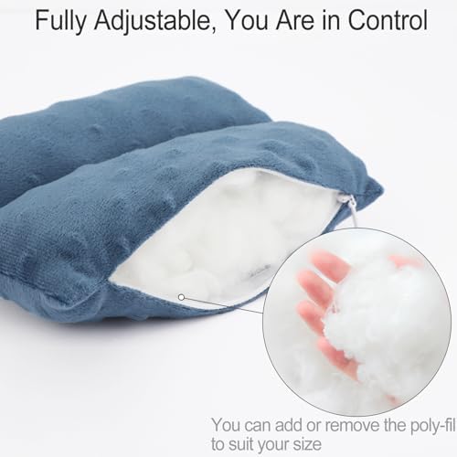 Neck Pad Strap Cushion Pillow for Arm Sling Comfort Shoulder Support Pad Rotator Cuff Replacemet Surgery Elbow Brace Carry Padded Cover Broken Wrist Hand Injury Cast, Minky Dot Denim Blue