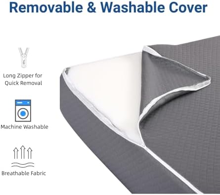 FSA Eligible 31" Extra-Long Wedge Pillow for Sleeping, Reflux, Snoring,Gray