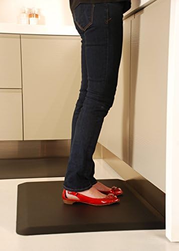 WellnessMats Original Anti-Fatigue 60 Inch by 48 Inch Kitchen Mat, Gray
