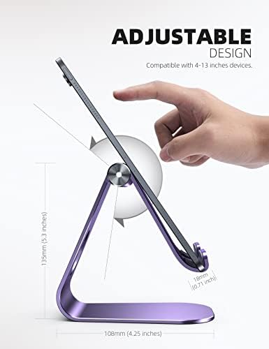 Lamicall iPad Stand Adjustable Tablet Holder, Sturdy Aluminum, Multi-Angle
