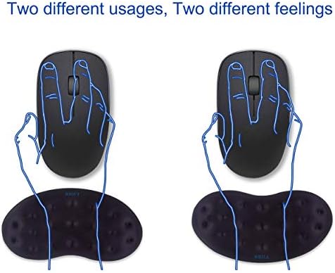 BRILA Upgraded Ergonomic Memory Foam Mouse Wrist Rest Support Pad Cushion for Computer, Laptop, Office Work, PC Gaming - Massage Holes Design Wrist Pain Relief