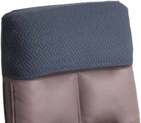 Stretch Office Chair Headrest Cover Jacquard Headrest Slipcover for Office Chairs Non Slip Head Rest Chair Furniture Protector for High Back Computer Chairs Set of 1 Dark Gray