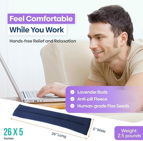 SunnyBay Lavender Heating Pad, Neck and Shoulder Wrap, 26x5 inch