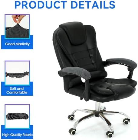 Vin Beauty Office Chair Armrest Covers, 2Pcs Office Removable Arm Rest Covering, Elastic Chair Armrest Covers, Office Seat Hand Rest Protector, Arm Covers Protectors for Office Chair(Grey)
