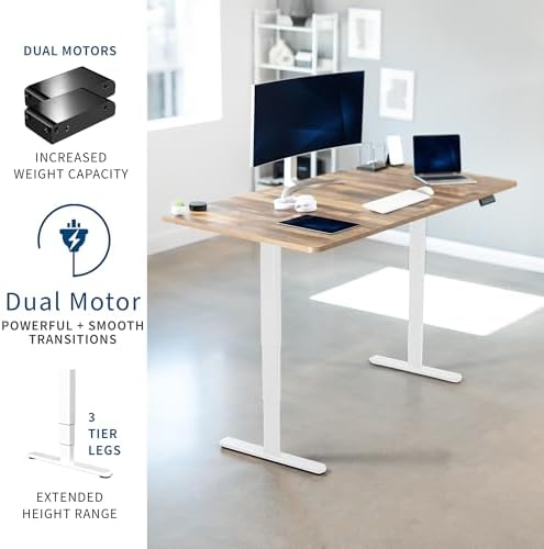 VIVO Reclaimed Wood 71 x 36 in Standing Desk, DESK-KIT-2W7P-36