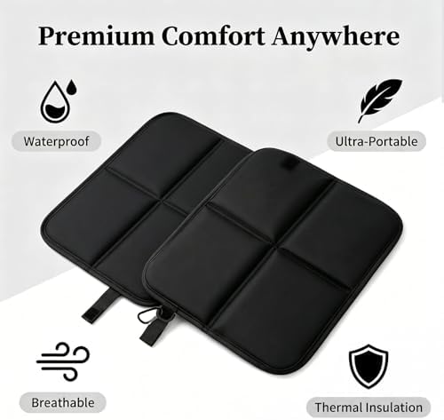 QISHENG Outdoor Folding Cushion–Ultra-Light and Large Folding rain-Proof Cushion, Suitable for Bleachers, Camping, Hiking and picnicking.