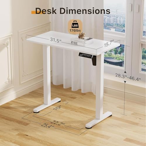 JOY worker Small Electric Standing Desk, 31.5" x 15.75" Stand Up Table