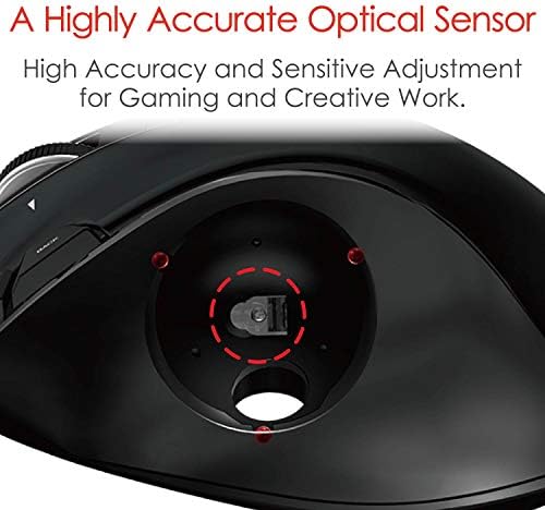 ELECOM EX-G Wired Trackball Mouse, Ergonomic, Thumb Control, Smooth Tracking Roller Ball, 6 Programmable Buttons, Tilt Scroll Computer Mice for PC Mac