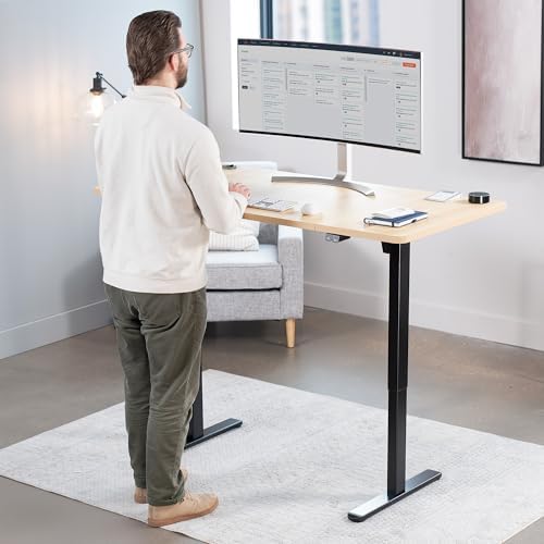VIVO Light Wood 60 x 30 in Standing Desk, DESK-KIT-0B6C