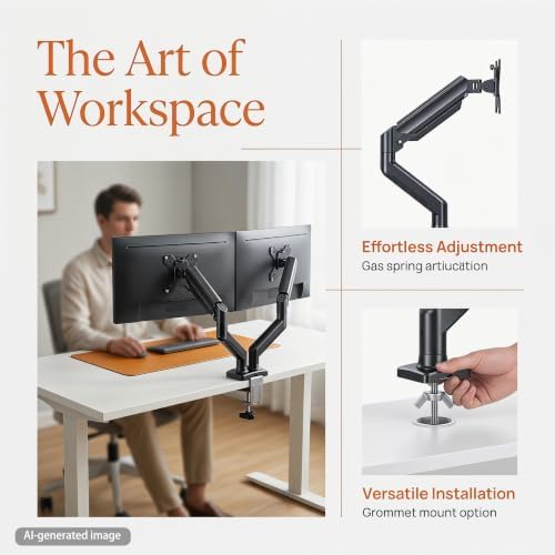 Dual Monitor Stand for 17-32 Inch Computer Screens up to 22lbs