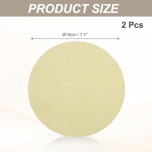 MECCANIXITY 7.1" Round Lampshade Diffuser, Anti-glare Lamp Shade Diffuser Fabric Lamp Cover for Desk Table Light Downlight Spotlight, Warm Yellow 2pcs