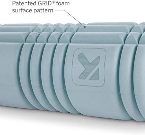 TRIGGERPOINT Performance Therapy Grid Patented Multi-Density Foam Massage Roller (80% Recycled) Exercise, Deep Tissue Muscle Recovery - Muscle Pain&Tightness, Improves Circulation (13"), Blue