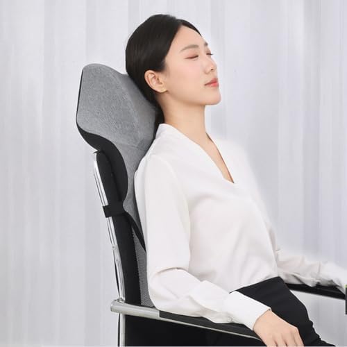 Office Chair Headrest, Adjustable Neck Support Pillow with Removable Washable Cover - Head Rest Attachment for Office Chairs and Wheelchairs, Neck Pillow for Desk Chair Napping (Pink)