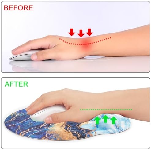 Ergonomic Mouse Pad with Wrist Rest Support,Gel Mouse Pads for Desk