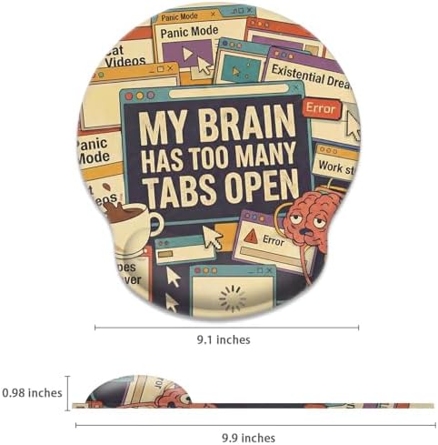 Britimes Ergonomic Mouse Pad with Wrist Support, Retro Web