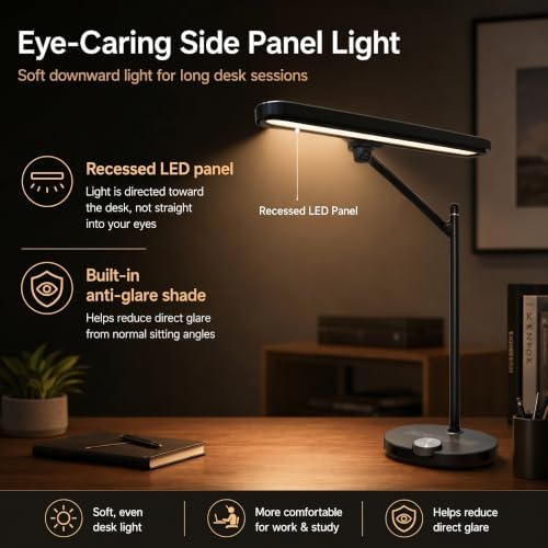 OTUS LED Desk Lamp for Home Office, Bright Motion Sensor Light, 18W