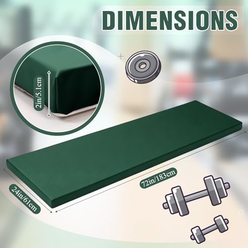 Lyrow 2 Inch Thick Yoga Mat 72x24 with Carry Strap Foam