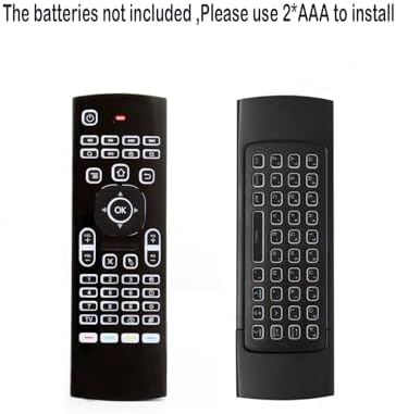 MX3 Pro Mini Keyboard Backlight Fly Remote Mouse,Android TV Remote Control,IR Learning Mini Wireless Keyboard for Android TV Box.HTPC.IPTV,Networked Set-top Box,Mini PC(Battery not Included)