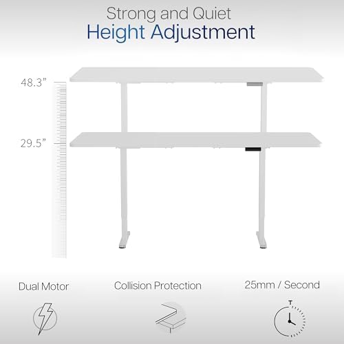 VIVO White 83 x 30 in Standing Desk, DESK-KIT-E2W84-30W
