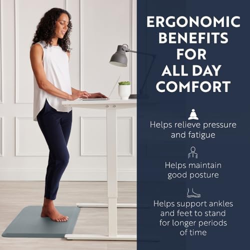 KANGAROO Cushioned Anti Fatigue Kitchen Mats for Floor, 20x32 Salt