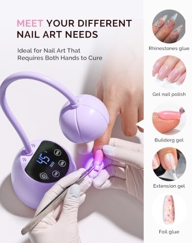MelodySusie Gooseneck Cordless UV Nail Lamp P-ArtM2 Light for Nail Tips